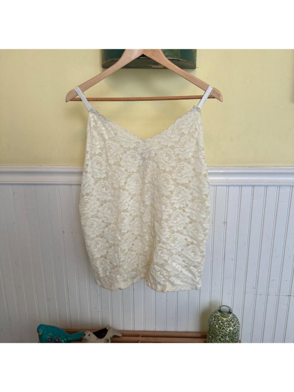 Fashion Bug Vintage 90s Floral Lace Stretch Camisole Top - Picture 6 of 8